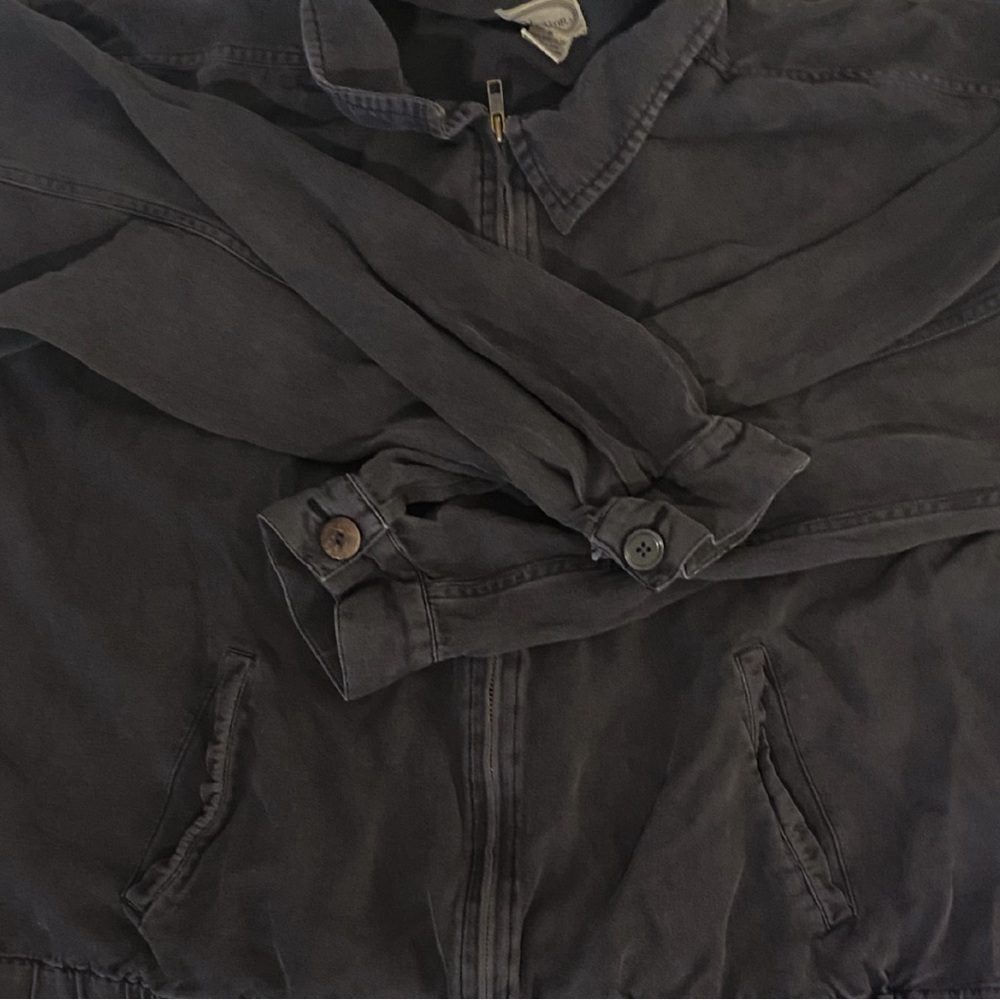 Vintage Visitor Men's Jacket 100% Silk Minimalist Workwear Y2K MEDIUM - Picture 4 of 4
